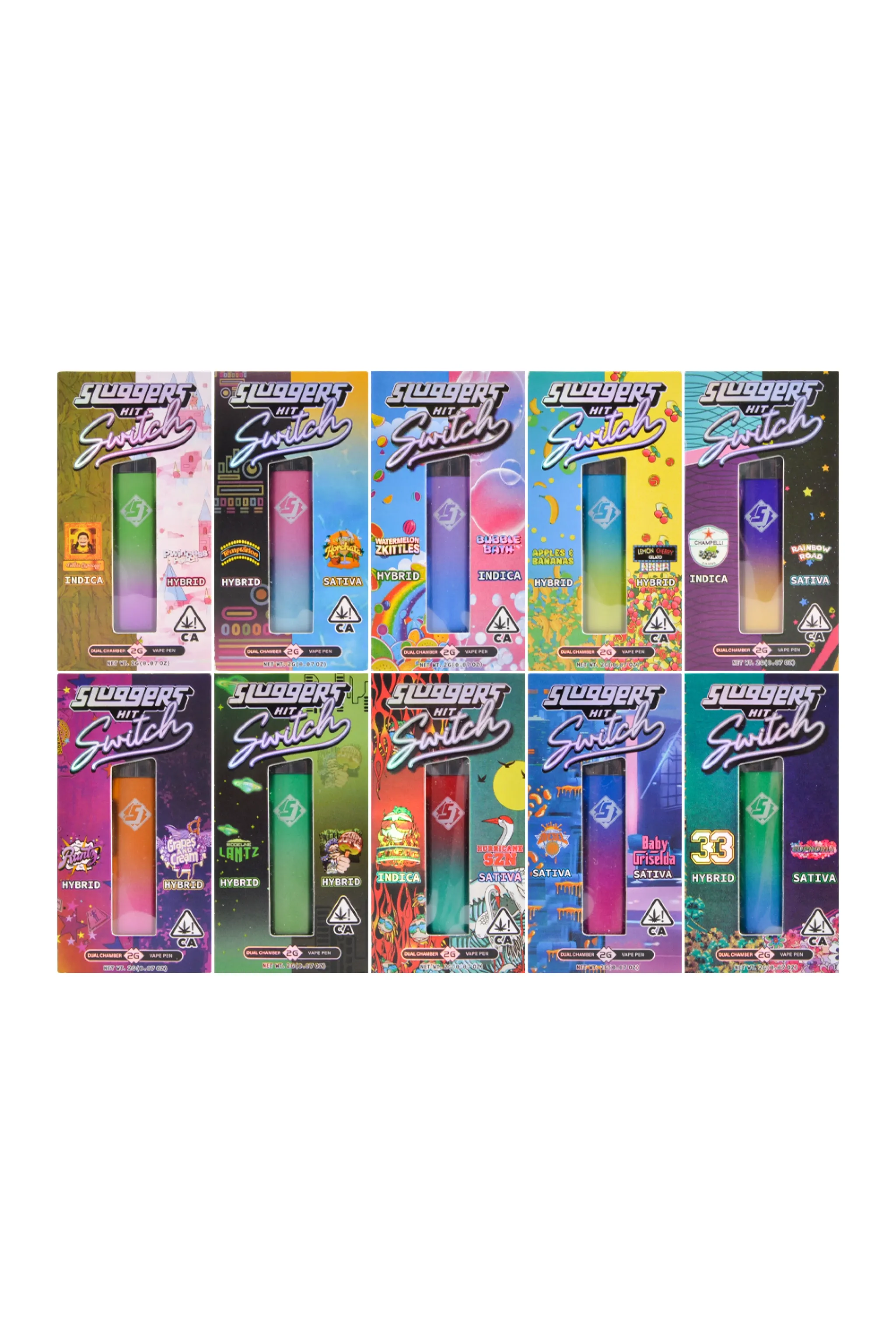 EMPTY Newest Sluggers Hit Dual Switch 2g Disposable Vape high quality