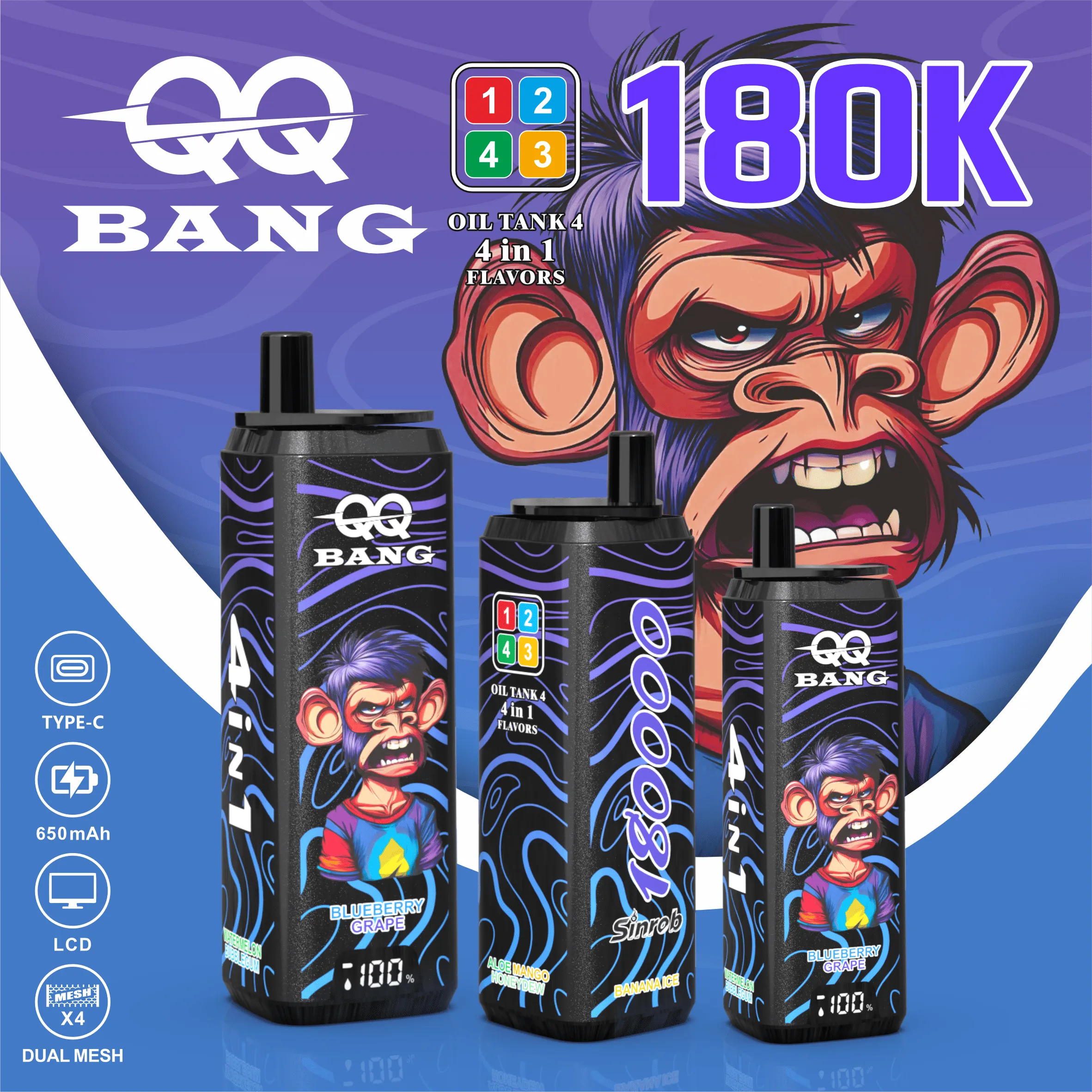 QQ BANG 180000 4 in 1