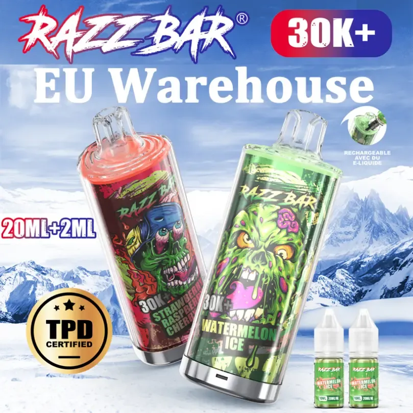 Razz Bar 30K+ 30000 Puffs TPD Certified 20ML+2ML Refillable